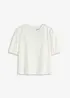 Blouse manches courtes à dentelle, bonprix