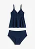 Tankini (ens. 2 pces) en matière brillante, bonprix