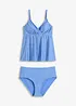 Tankini (ens. 2 pces) en matière brillante, bonprix