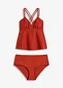 Tankini (ens. 2 pces) en matière texturée, bonprix