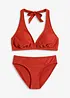 Bikini dos nu (ens. 2 pces) en matière texturée, bonprix