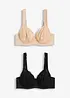 Lot de 2 soutiens-gorge avec dentelle, bonprix