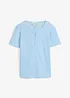 T-shirt texturé et boutonné, bonprix