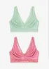Lot de 2 soutiens-gorge bralette Feel Comfort en matière douce, bonprix