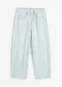 Jean balloon taille mi-haute, doux et raccourci, bonprix