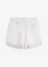 Short avec franges de chaînes à strass, bonprix