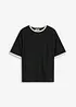 T-shirt à liserés en dentelle, bonprix