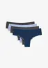 Brazilslip gerippt mit Bio-Baumwolle und Spitze (4er Pack), bonprix