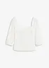 Blouse à manches bouffantes et détail smocké, bonprix