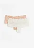 Lot de 2 shorties à dentelle, bonprix
