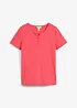 T-shirt col tunisien, 100% coton, bonprix