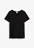 T-shirt col tunisien, 100% coton, bonprix