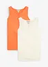 Lot de 2 tops 100% coton, bonprix