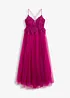 Robe longue en tulle délicat avec dentelle, bonprix