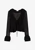 Feinstrickjacke mit Rüschen, bonprix