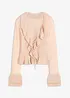 Feinstrickjacke mit Rüschen, bonprix