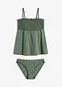Tankini bandeau smocké (ens. 2 pces), bonprix
