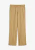 Pantalon taille haute à pinces en lin majoritaire, bonprix