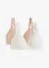 Lot de 2 soutiens-gorge coton à coques sans armatures, bonprix