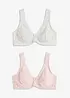 Lot de 2 soutiens-gorge coton moulés non rembourrés avec armatures, bonprix
