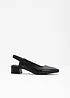 Escarpins slingback en cuir, bonprix