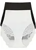 Lot de 2 culottes sculptantes lasercut, maintien modéré, bonprix