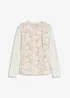 T-shirt manches longues en dentelle, bonprix