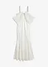 Brautkleid aus glänzendem Satin mit Strasssteinenverzierungen, bonprix