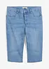 Bermuda long et léger en jean extensible, Regular, bonprix