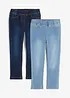 Lot de 2 jeggings taille mi-haute, bonprix