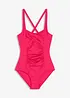 Maillot 1 pièce sculptant en matière brillante, maintien modéré, bonprix