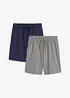 Lot de 2 shorts en jersey léger, bonprix