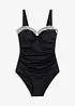 Maillot 1 pièce sculptant en polyamide recyclé, maintien léger, bonprix