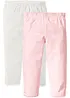 Lot de 2 leggings 3/4 fille en coton extensible, bonprix