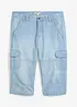 Jean cargo 3/4 Regular droit et extensible, bonprix