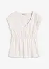 T-shirt à broderies anglaises, bonprix