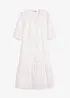 Robe midi à broderies anglaises, bonprix