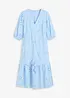 Robe midi à broderies anglaises, bonprix