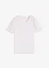 T-shirt en crêpe texturé à manches papillon, bonprix
