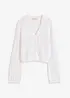 Gilet en maille aspect crochet, bonprix