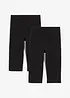Lot de 2 leggings corsaire en coton mélangé extensible, bonprix