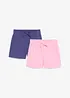Lot de 2 shorts en jersey 100% coton, bonprix