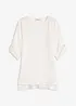 Blouse texturée avec bande de dentelle, bonprix