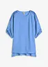 Blouse texturée avec bande de dentelle, bonprix