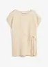 Shirt aus reinem Leinen mit Webbesatz, bonprix