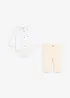 Body chemise et pantalon chino 100% coton (ens. 2 pces), bonprix