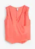 Blouse sans manches 100 % lin à encolure croisée, bonprix