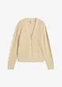 Ajour-Strickjacke mit Leinenanteil, bonprix
