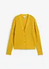 Ajour-Strickjacke mit Leinenanteil, bonprix