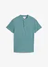 Chemise manches courtes à col montant en gaze de coton douce, bonprix